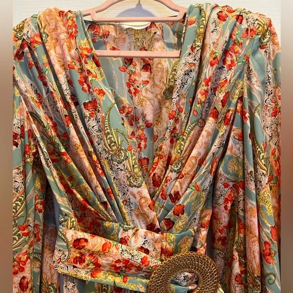 BRONX AND BANCO Luisa Floral Balloon Sleeve Hi-Lo Dress Size M US 6 SOLD OUT - Picture 8 of 16